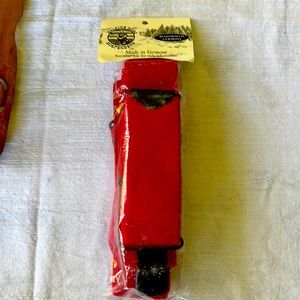 Mens Red Suspenders 48”